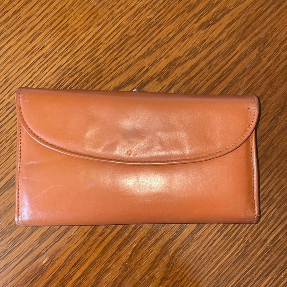Vtg Mundi tan Nappa cowhide ladies wallet‎